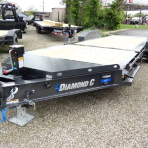2025 Diamond C HDT208 80″x 22′ 18k Pintle Ring Hitch Split-Deck Tilt Equipment Trailer Stock #299091 Tilt Trailer – Spencer Trailers
