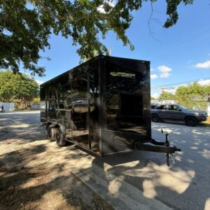2026 Hook & Line 8.5 x 16 Enclosed Cargo Trailer | 9,990 lb GVWR | Black Blackout Package, Ramp Door